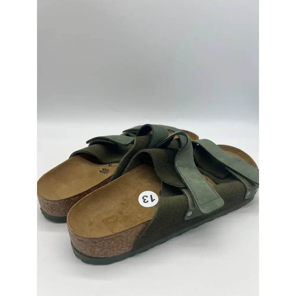 Birkenstock Uji Nubuck-Suede Leather Thyme Sandal Men’s Size 13 New